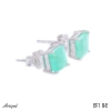 Earrings EF18-E with real Emerald