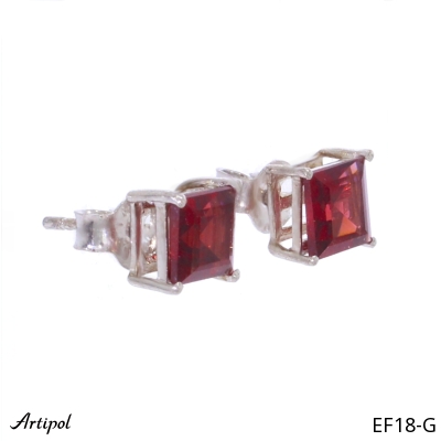 Boucles d'oreilles EF18-G en Grenat véritable