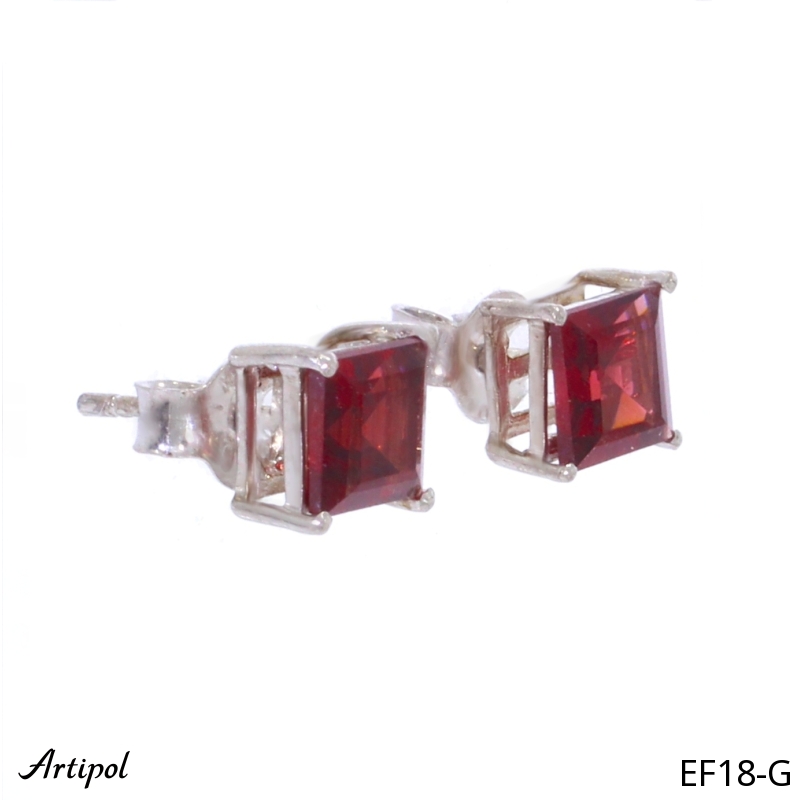 Boucles d'oreilles EF18-G en Grenat véritable