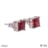 Boucles d'oreilles EF18-G en Grenat véritable