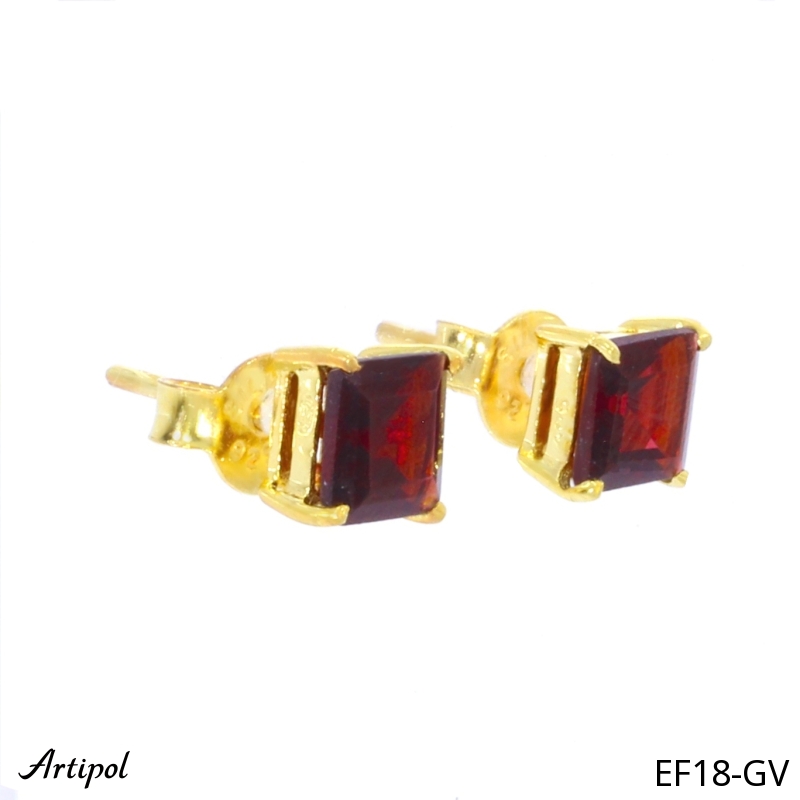 Earrings EF18-GV with real Garnet