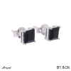 Boucles d'oreilles EF18-ON en Onyx noir véritable