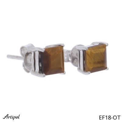 Earrings EF18-OT with real Tiger's eye