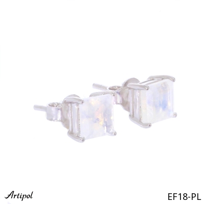 Earrings EF18-PL with real Moonstone