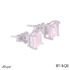 Boucles d'oreilles EF18-QR en Quartz rose véritable
