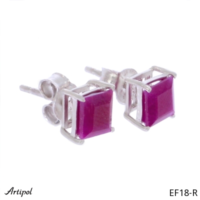 Earrings EF18-R with real Ruby
