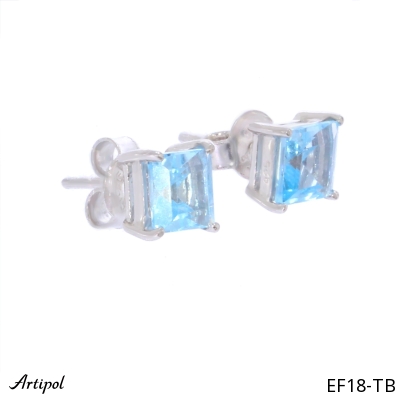 Earrings EF18-TB with real Blue topaz