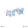 Earrings EF18-TB with real Blue topaz