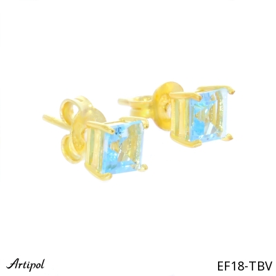 Boucles d'oreilles EF18-TBV en Topaze bleue véritable