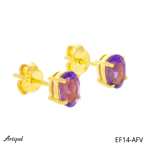 Ohrringe EF14-AFV mit echter Amethyst