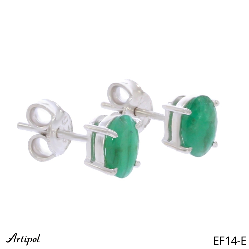 Boucles d'oreilles EF14-E en Emeraude véritable