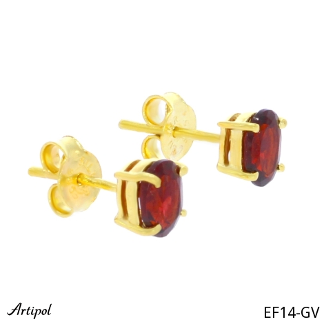Boucles d'oreilles EF14-GV en Grenat véritable