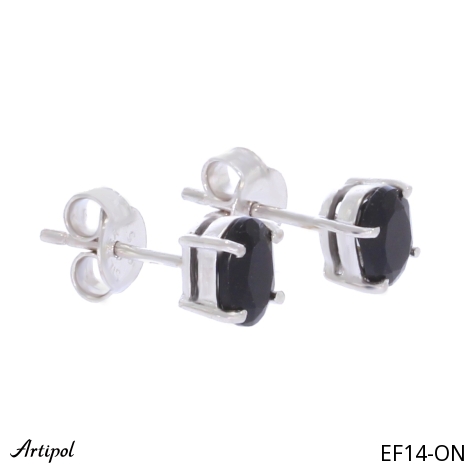 Boucles d'oreilles EF14-ON en Onyx noir véritable