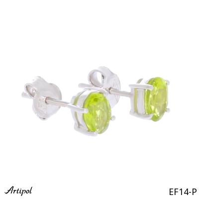 Earrings EF14-P with real Peridot