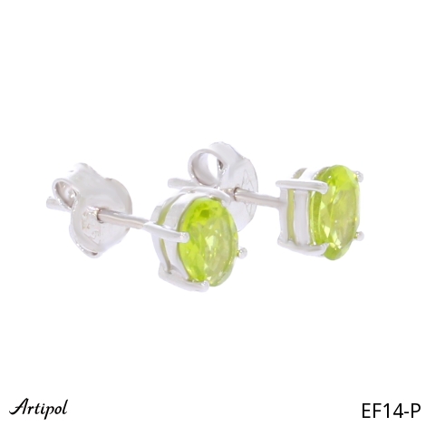Earrings EF14-P with real Peridot