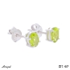 Earrings EF14-P with real Peridot