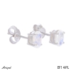 Earrings EF14-PL with real Moonstone