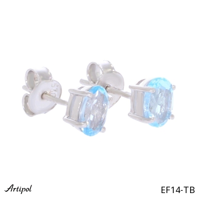 Boucles d'oreilles EF14-TB en Topaze bleue véritable