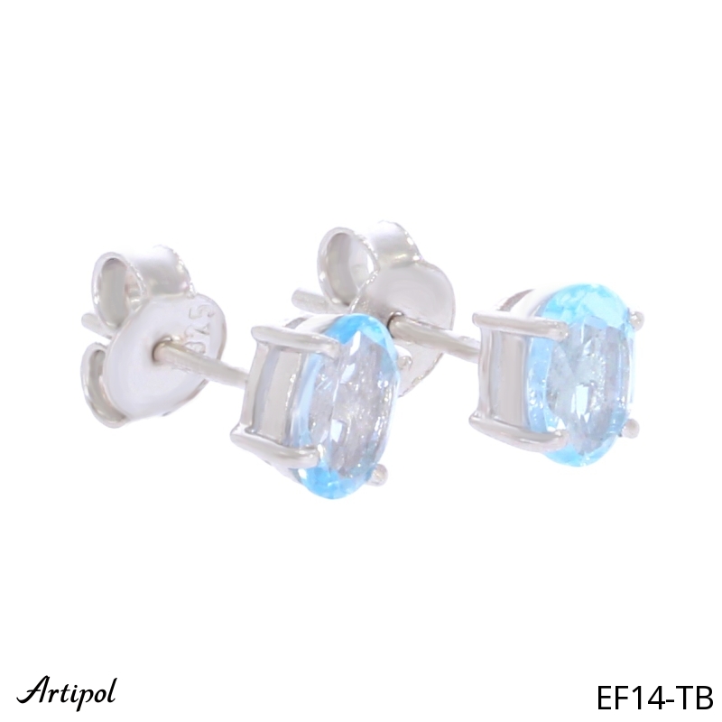 Earrings EF14-TB with real Blue Topaz
