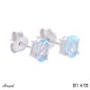Boucles d'oreilles EF14-TB en Topaze bleue véritable