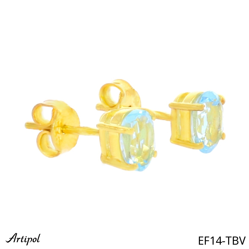Boucles d'oreilles EF14-TBV en Topaze bleue véritable