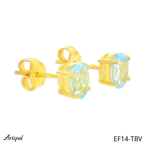 Earrings EF14-TBV with real Blue topaz