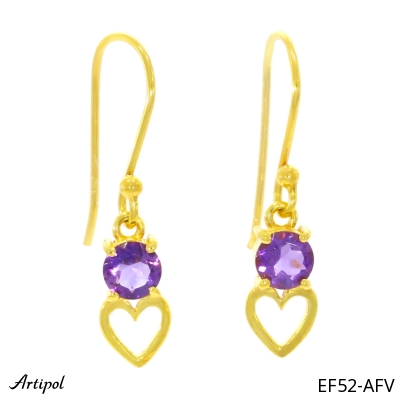 Earrings EF52-AFV with real Amethyst