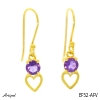 Boucles d'oreilles EF52-AFV en Améthyste véritable