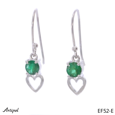 Boucles d'oreilles EF52-E en Emeraude véritable