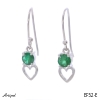 Earrings EF52-E with real Emerald