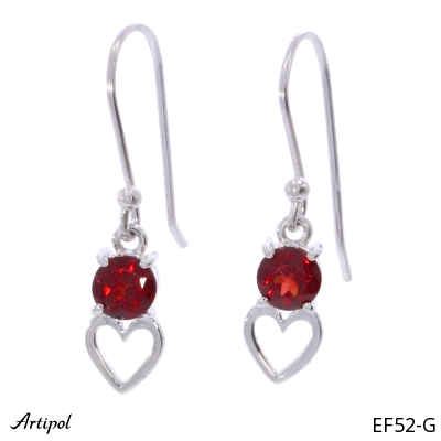 Earrings EF52-G with real Garnet