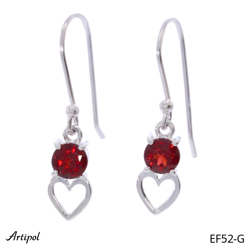 Earrings EF52-G with real Garnet