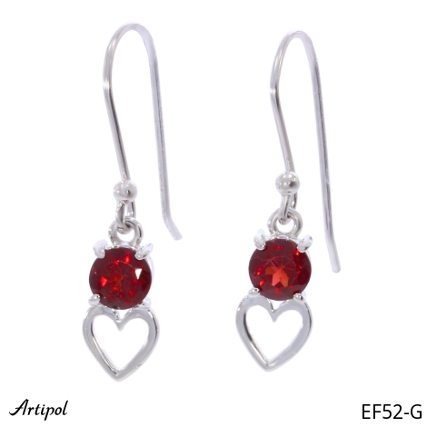 Boucles d'oreilles EF52-G en Grenat véritable