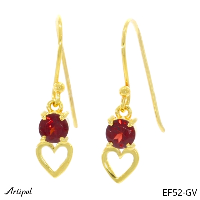 Boucles d'oreilles EF52-GV en Grenat véritable