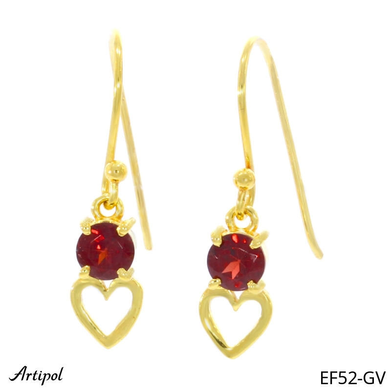 Boucles d'oreilles EF52-GV en Grenat véritable