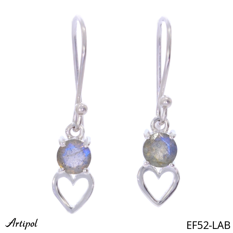 Earrings EF52-LAB with real Labradorite