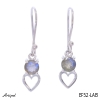 Boucles d'oreilles EF52-LAB en Labradorite véritable