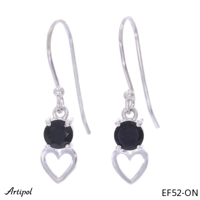 Earrings EF52-ON with real Black Onyx