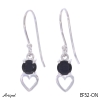Earrings EF52-ON with real Black Onyx