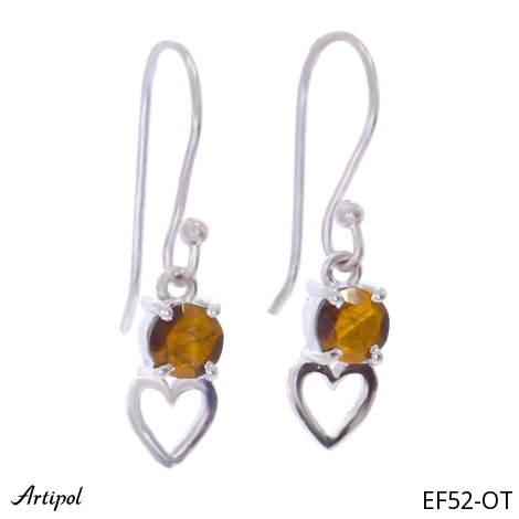 Boucles d'oreilles EF52-OT en Oeil de tigre véritable