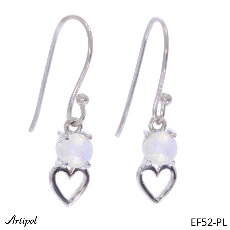 Earrings EF52-PL with real Moonstone