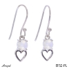 Boucles d'oreilles EF52-PL en Pierre de lune véritable