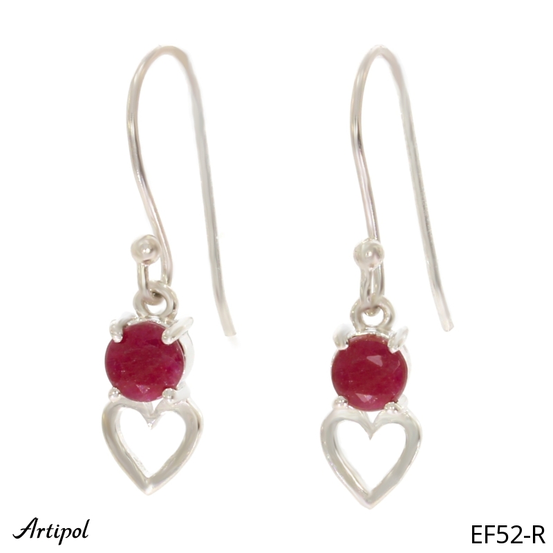 Boucles d'oreilles EF52-R en Rubis véritable