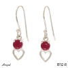 Earrings EF52-R with real Ruby