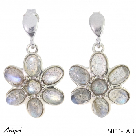 Earrings E5001-LAB with real Labradorite