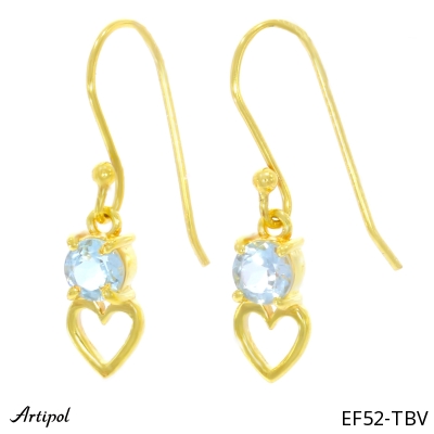 Boucles d'oreilles EF52-TBV en Topaze bleue véritable