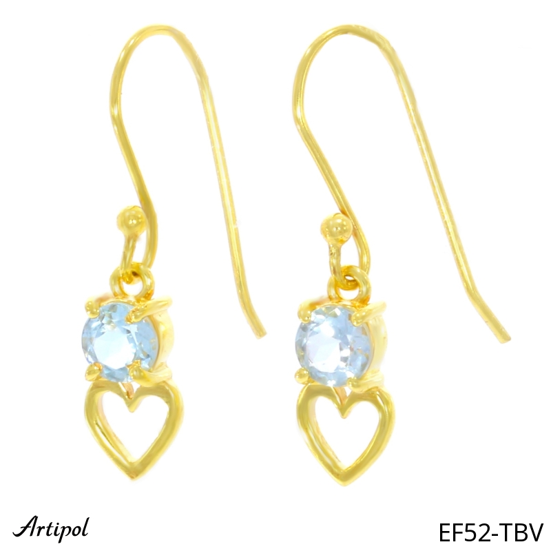 Earrings EF52-TBV with real Blue topaz