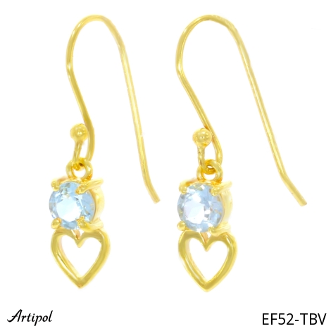 Boucles d'oreilles EF52-TBV en Topaze bleue véritable