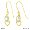 Boucles d'oreilles EF52-TBV en Topaze bleue véritable