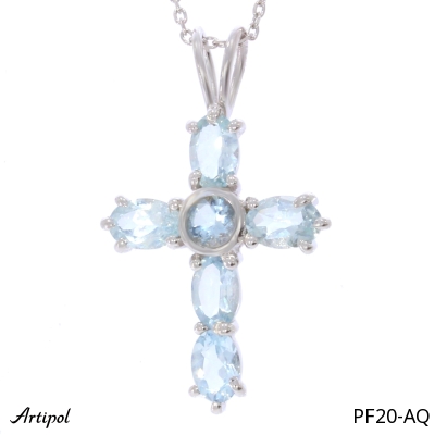 Pendant PF20-AQ with real Aquamarine